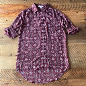 *NWT* BAND OF GYPSIES Semi-Sheer Button Front Top